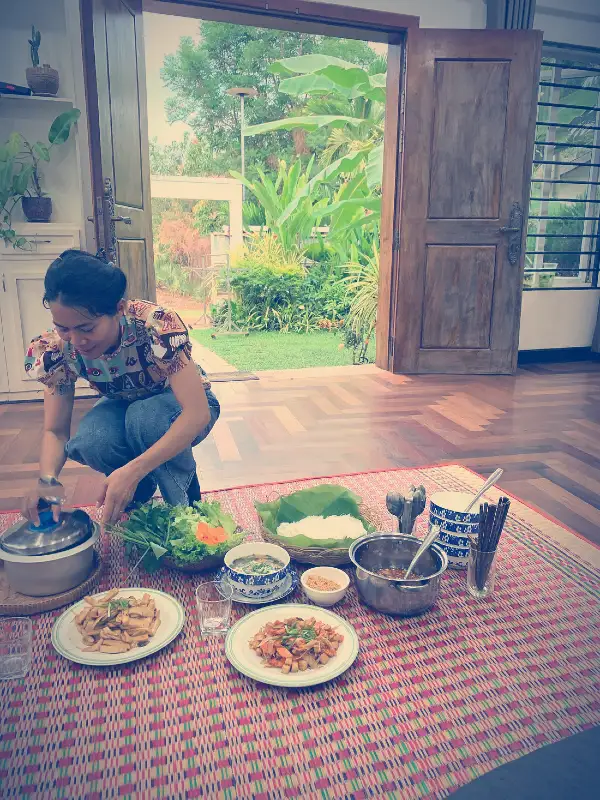 cooking in a local home